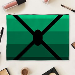 Fascigender Flags Line Green Black Hole Polka Cosmetic Bag (xl) by Mariart