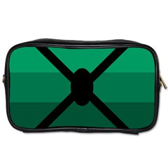 Fascigender Flags Line Green Black Hole Polka Toiletries Bags 2-side