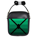 Fascigender Flags Line Green Black Hole Polka Girls Sling Bags Front