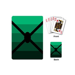 Fascigender Flags Line Green Black Hole Polka Playing Cards (mini)  by Mariart