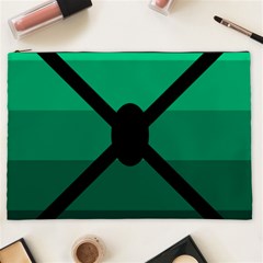 Fascigender Flags Line Green Black Hole Polka Cosmetic Bag (xxl)  by Mariart