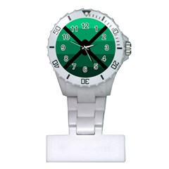 Fascigender Flags Line Green Black Hole Polka Plastic Nurses Watch by Mariart