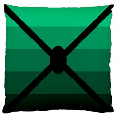 Fascigender Flags Line Green Black Hole Polka Large Flano Cushion Case (one Side) by Mariart