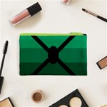 Fascigender Flags Line Green Black Hole Polka Cosmetic Bag (XS) Back