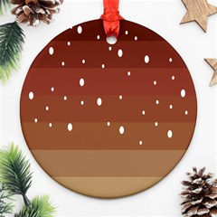 Fawn Gender Flags Polka Space Brown Ornament (round) by Mariart