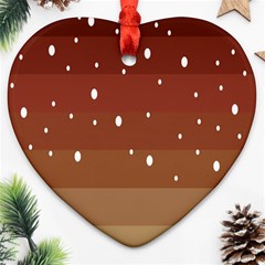 Fawn Gender Flags Polka Space Brown Ornament (heart)