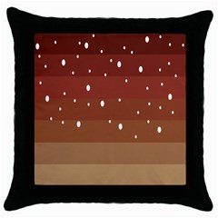 Fawn Gender Flags Polka Space Brown Throw Pillow Case (black) by Mariart