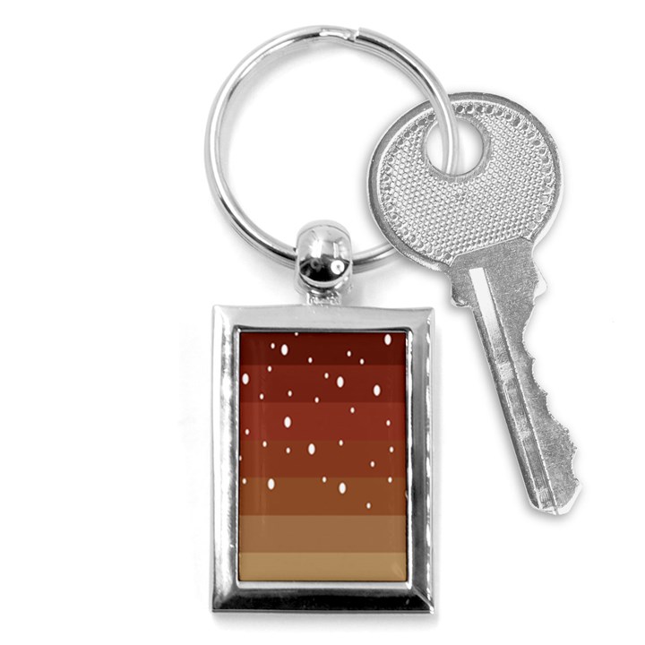 Fawn Gender Flags Polka Space Brown Key Chains (Rectangle) 