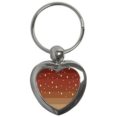 Fawn Gender Flags Polka Space Brown Key Chains (heart) 