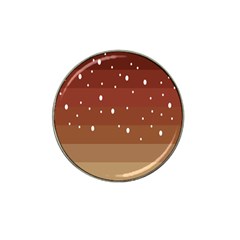 Fawn Gender Flags Polka Space Brown Hat Clip Ball Marker (4 Pack)