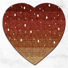 Fawn Gender Flags Polka Space Brown Jigsaw Puzzle (heart) by Mariart