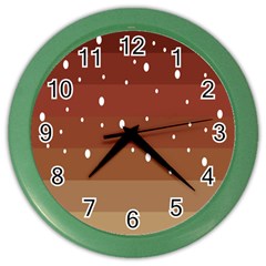 Fawn Gender Flags Polka Space Brown Color Wall Clocks by Mariart