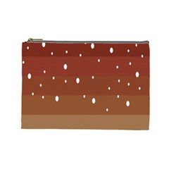 Fawn Gender Flags Polka Space Brown Cosmetic Bag (large) 