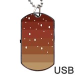 Fawn Gender Flags Polka Space Brown Dog Tag USB Flash (Two Sides) Front