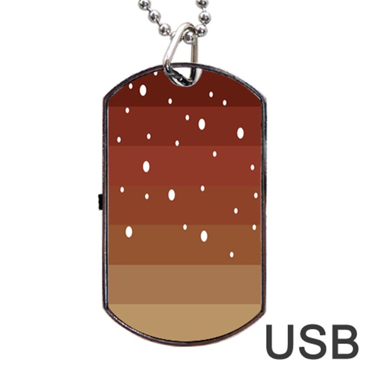 Fawn Gender Flags Polka Space Brown Dog Tag USB Flash (Two Sides)