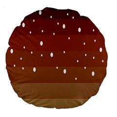 Fawn Gender Flags Polka Space Brown Large 18  Premium Round Cushions by Mariart