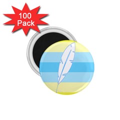 Feather Flags 1 75  Magnets (100 Pack)  by Mariart