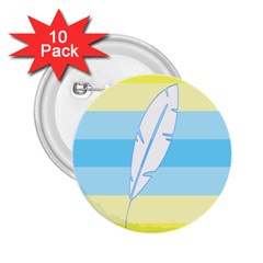 Feather Flags 2 25  Buttons (10 Pack) 