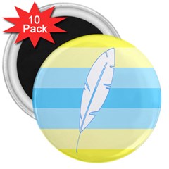 Feather Flags 3  Magnets (10 Pack) 