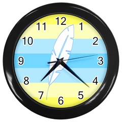 Feather Flags Wall Clocks (black) by Mariart