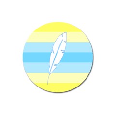 Feather Flags Magnet 3  (round)