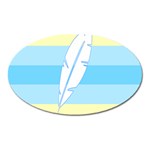 Feather Flags Oval Magnet Front