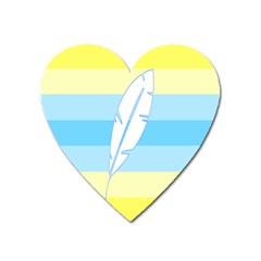 Feather Flags Heart Magnet by Mariart