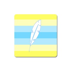 Feather Flags Square Magnet