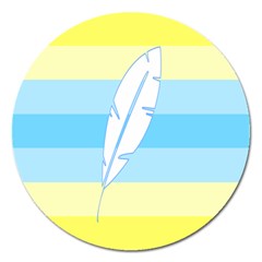 Feather Flags Magnet 5  (round)