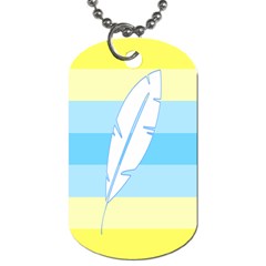 Feather Flags Dog Tag (one Side) by Mariart