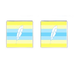 Feather Flags Cufflinks (square) by Mariart