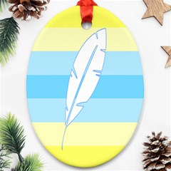 Feather Flags Oval Ornament (two Sides) by Mariart