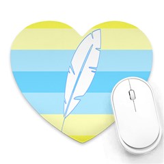 Feather Flags Heart Mousepads