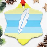 Feather Flags Snowflake Ornament (Two Sides) Front