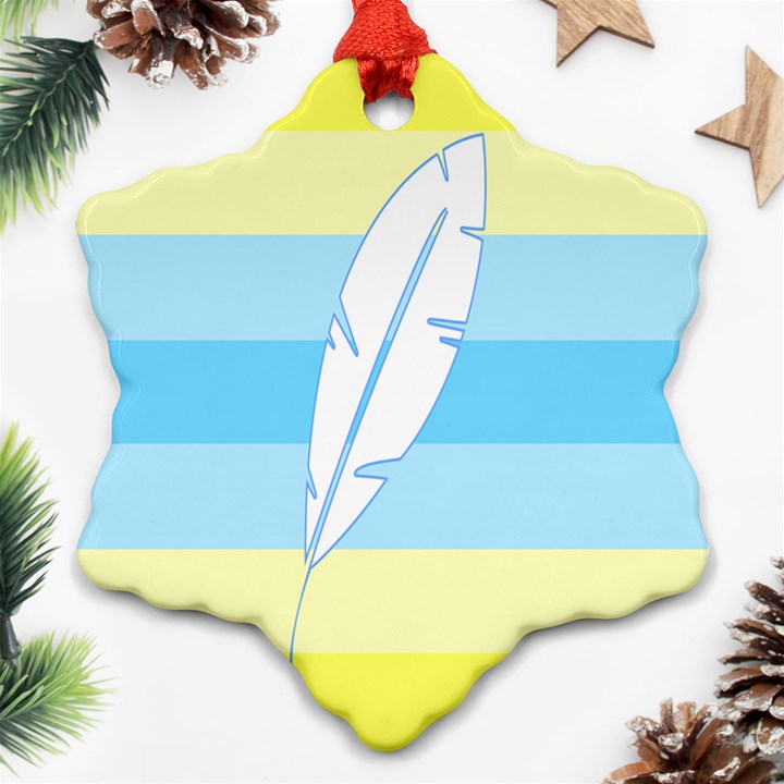 Feather Flags Snowflake Ornament (Two Sides)