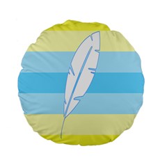 Feather Flags Standard 15  Premium Round Cushions