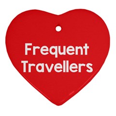 Frequent Travellers Red Ornament (heart) by Mariart