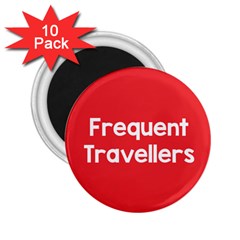 Frequent Travellers Red 2 25  Magnets (10 Pack)  by Mariart