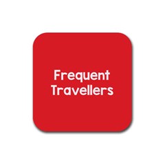 Frequent Travellers Red Rubber Coaster (square)  by Mariart