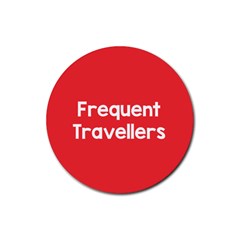 Frequent Travellers Red Rubber Coaster (round) 