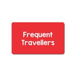 Frequent Travellers Red Magnet (Name Card) Front