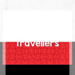 Frequent Travellers Red Rectangular Jigsaw Puzzl by Mariart