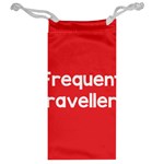 Frequent Travellers Red Jewelry Bag Back