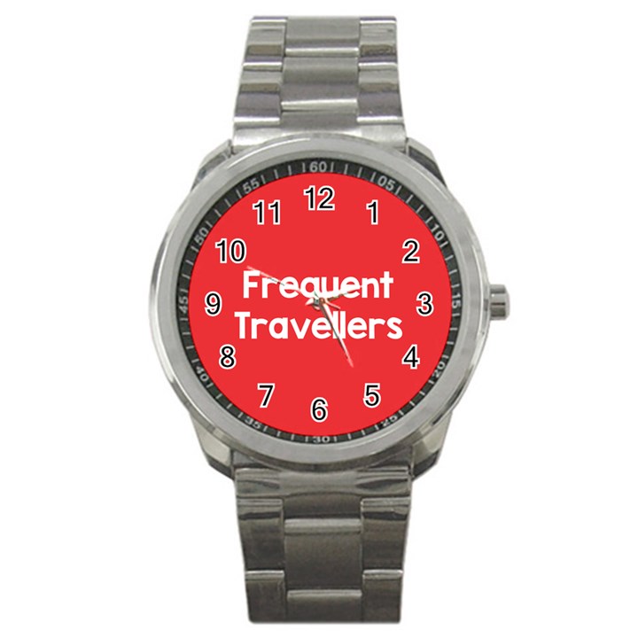 Frequent Travellers Red Sport Metal Watch