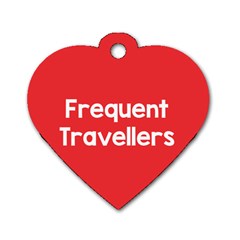 Frequent Travellers Red Dog Tag Heart (two Sides) by Mariart