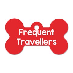 Frequent Travellers Red Dog Tag Bone (two Sides)