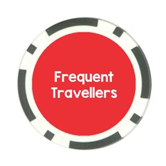 Frequent Travellers Red Poker Chip Card Guard