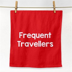 Frequent Travellers Red Face Towel by Mariart