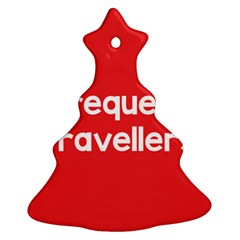 Frequent Travellers Red Ornament (christmas Tree)  by Mariart