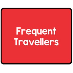 Frequent Travellers Red Double Sided Fleece Blanket (medium)  by Mariart